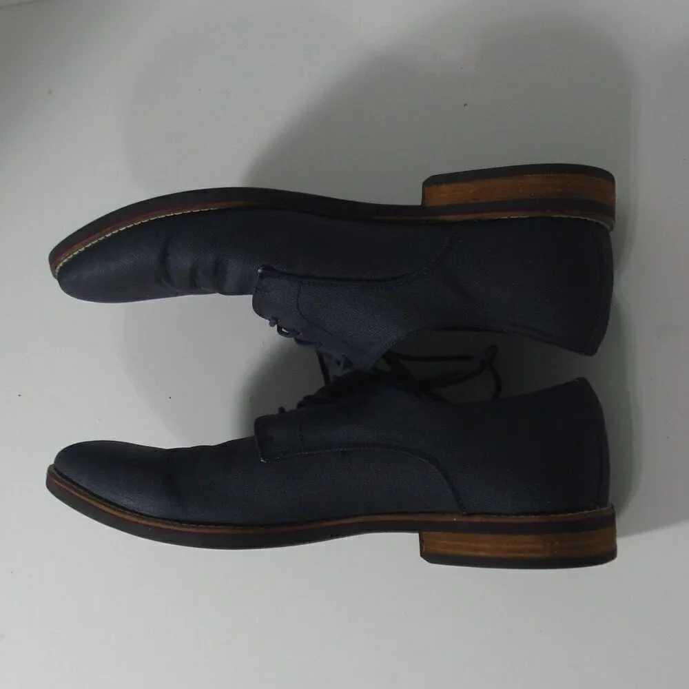 CALL IT SPRING Oxford Shoes Men's Size 12 Blue Almond Toe Textured Canvas